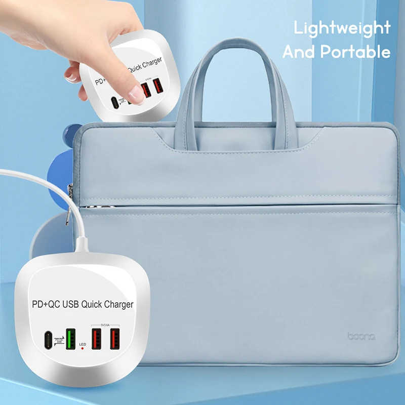 4 порта USB-зарядное устройство-концентратор 20 Вт PD QC3.0 Быстрая зарядка 3 0 Зарядное