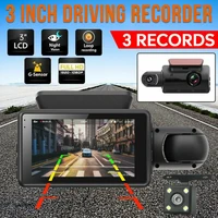 fhd 1080p car dvr camera video recorder rear view 3 in 1 auto dash dashcam with two cameras reverse night vision dual cam