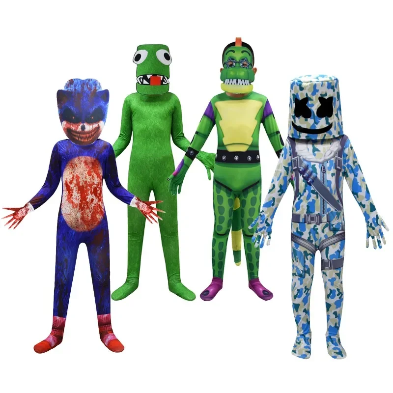 Синий/Черный Аниме Костюм Соника детские игровые костюмы персонажа костюм на