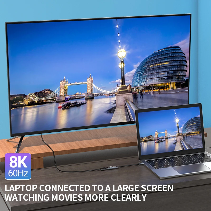 Конвертер 8K HD USB-C В DisplayPort Type-C
