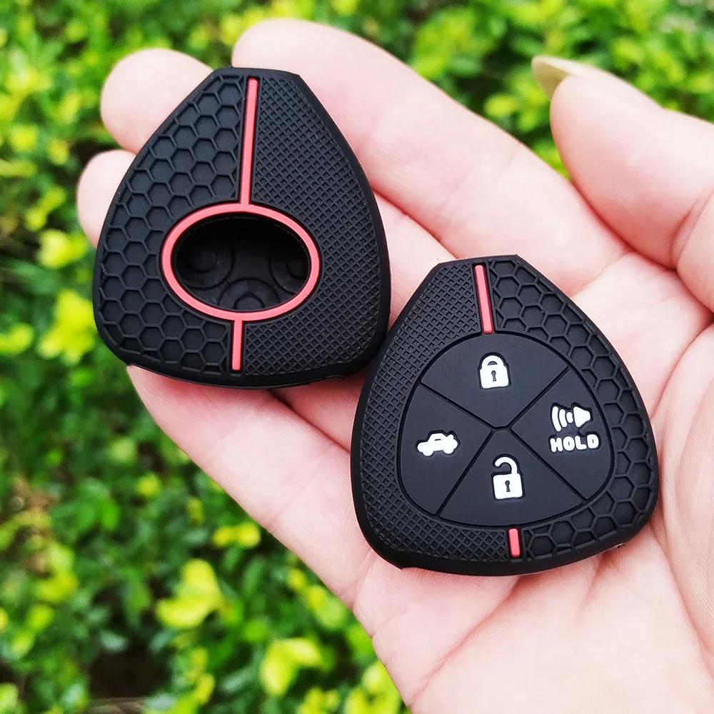 4-кнопочный брелок для ключей чехол автомобиля Toyota Camry Reiz Yaris Vitz Vios Rav4 Ractis Auris HiLux