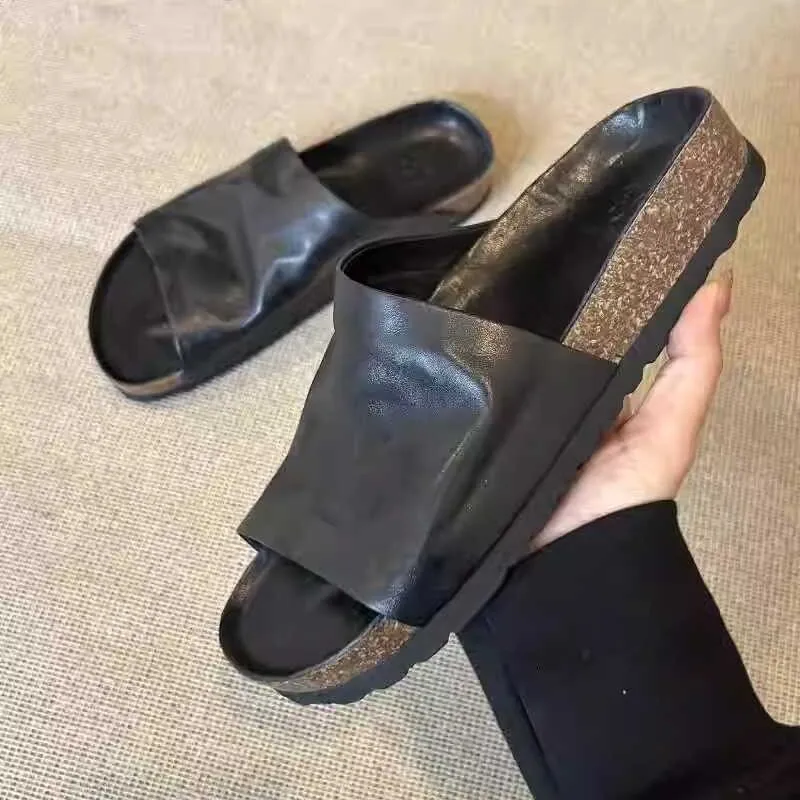 Женские тапочки Boken лето 2024 нескользящие сандалии на толстой подошве обувь для