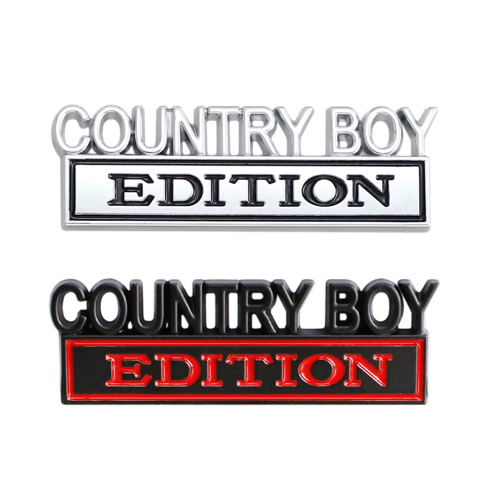 

3D COUNTRY BOY EDITION Emblem Car Sticker Accessories Car Tools Auto for All Kinds of Models Mazda 3bl Bmw F30 Changan V7 Alsvin