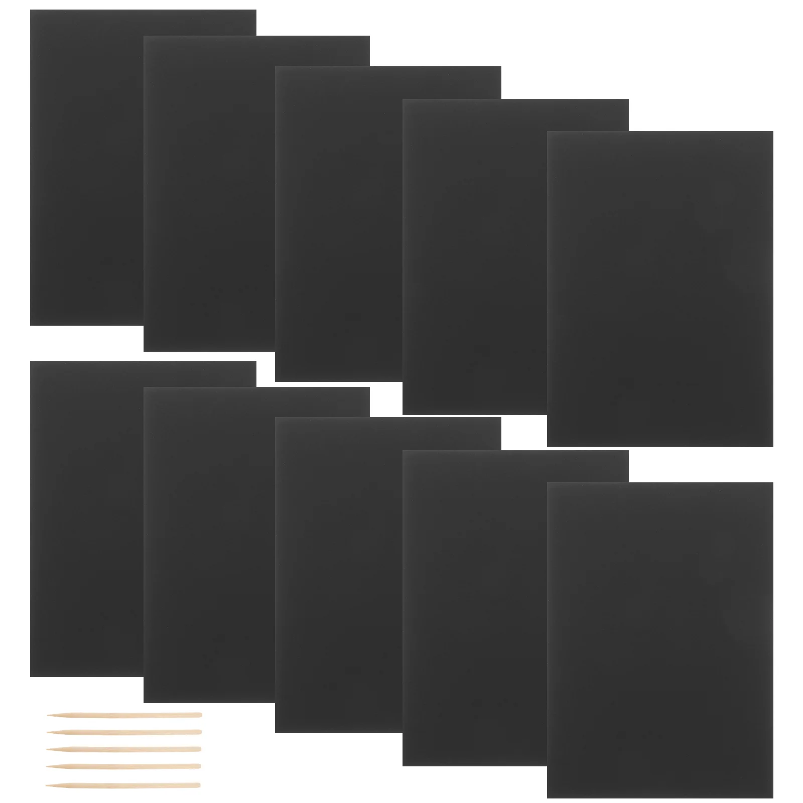 

55 шт., детская черная бумага для рисования, 50 листов, 5 бамбуков