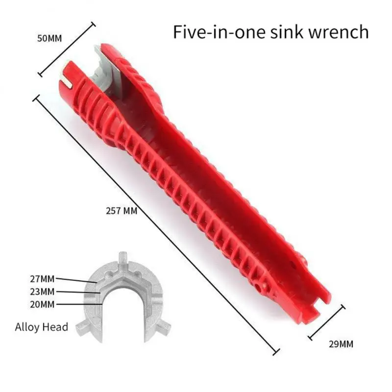 

Sink Wrench Household Easy To Disassemble Inner Hexagon Spanner Multifunctional Silica Gel Faucet Valve Repair Accessories