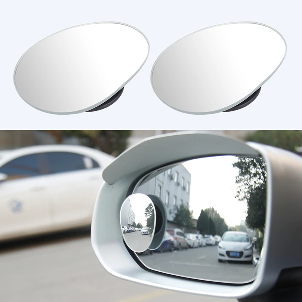 

2pcs 360 Degree Adjustable Car Blind Spot Mirror Automobile Rearview HD Mirror Clear Wide-Angle Driving Safety Replacement