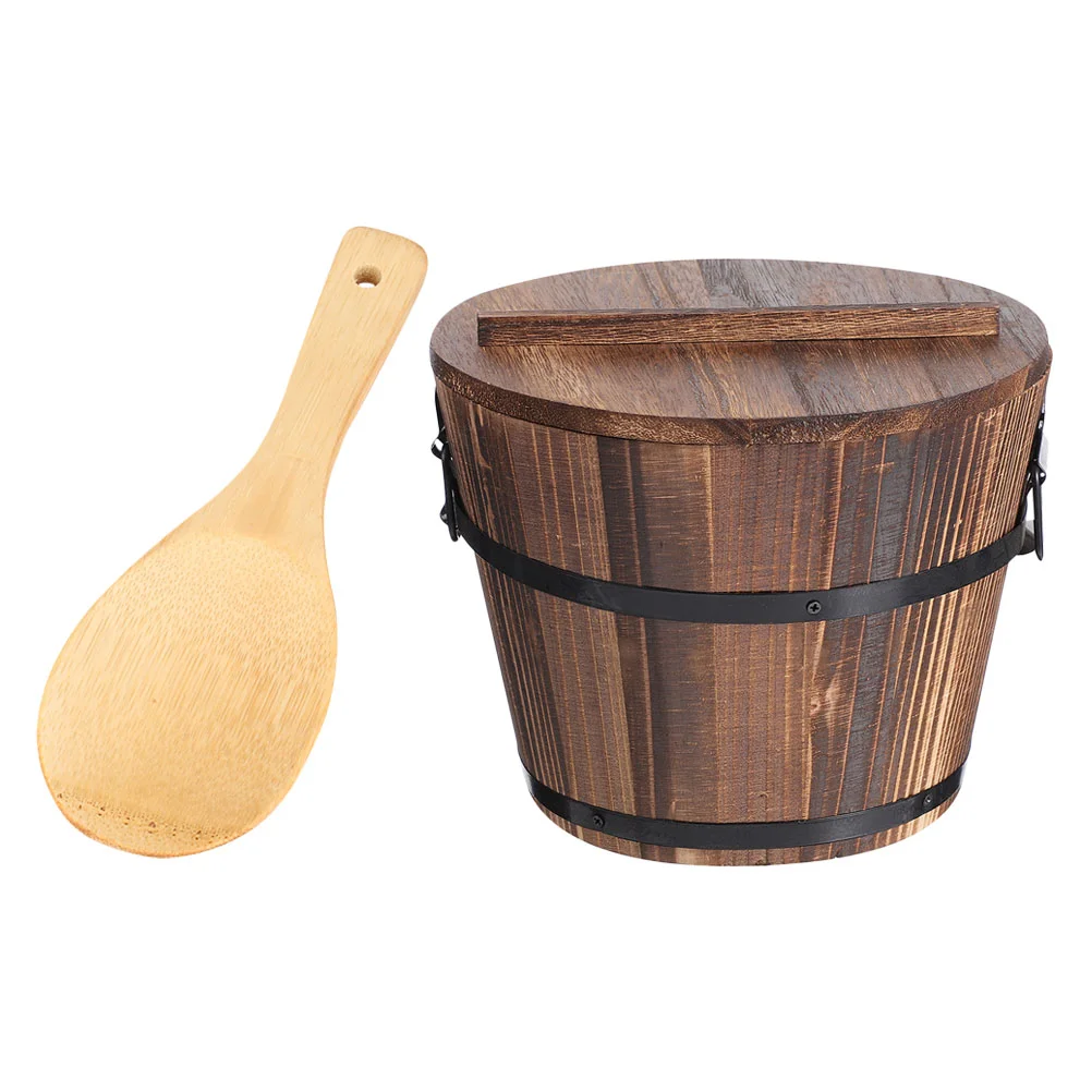 

Round Wooden Trays Sushi Rice Bucket Sushi Oke Rice Tub Kitchen Sushi Bucket Japanese Wooden Mixing Bowl