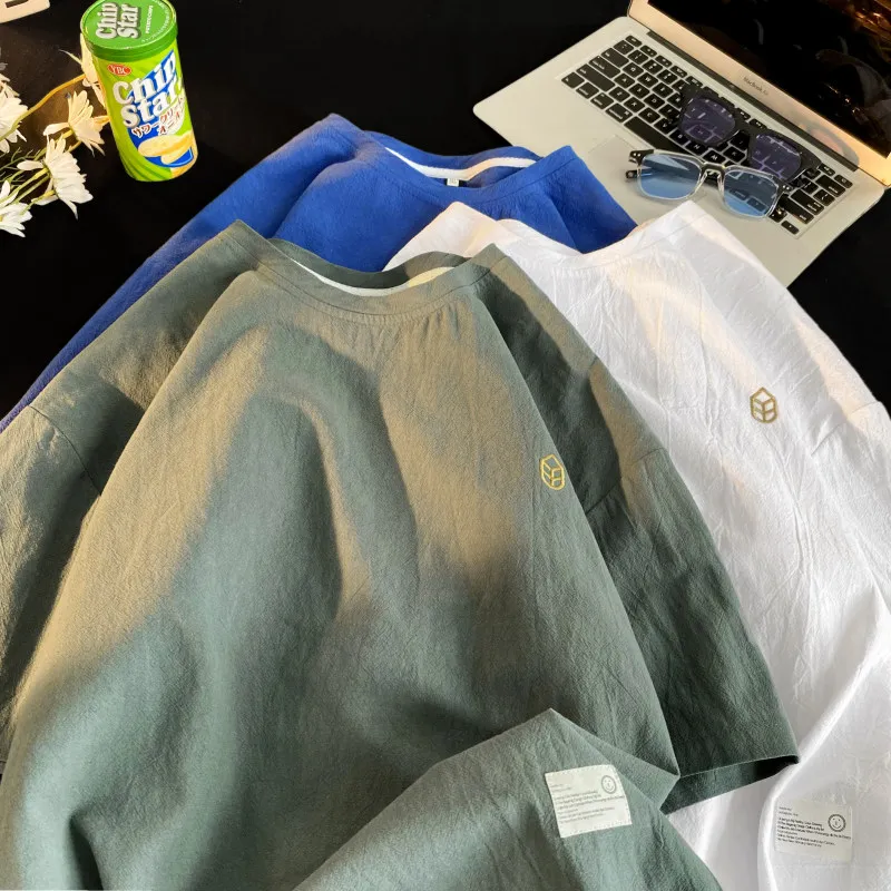 Young Ni Li льняная футболка с короткими рукавами |