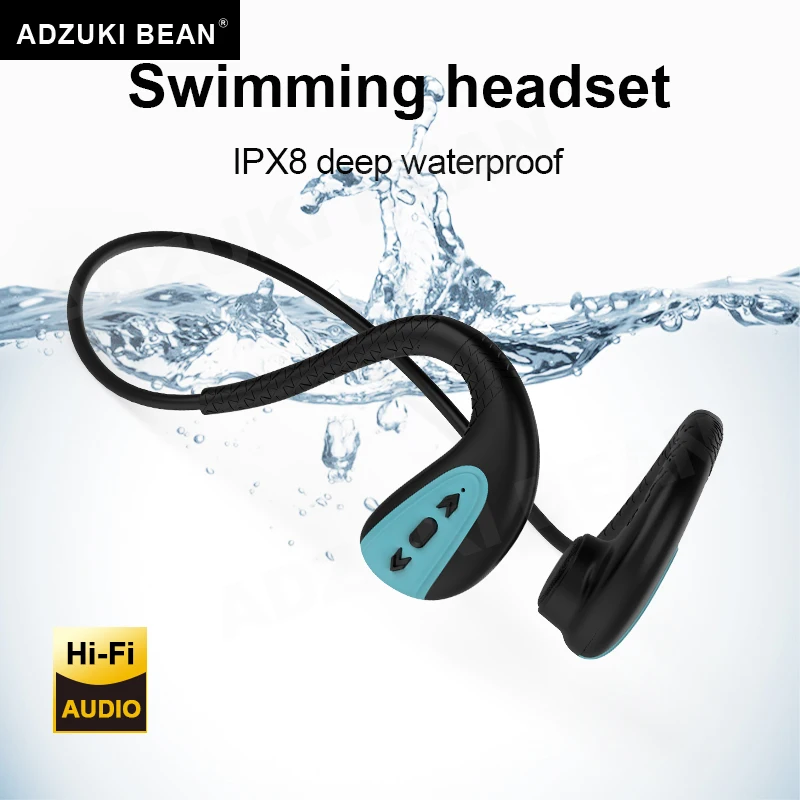 True Bone Conduction Headphone for Swimming Cellphone Sport Wireless Bluetooth Earphone Handfree IPX8 Waterproof Quality Headset