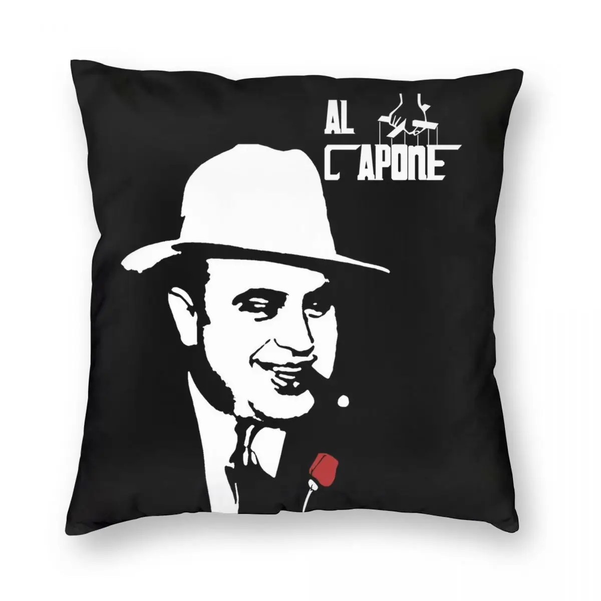 Фото Al Capone чехол для подушки из полиэстера и льна, бархатный чехол с принтом на молнии, декоративный чехол для подушки, чехол для автомобильной по... №5