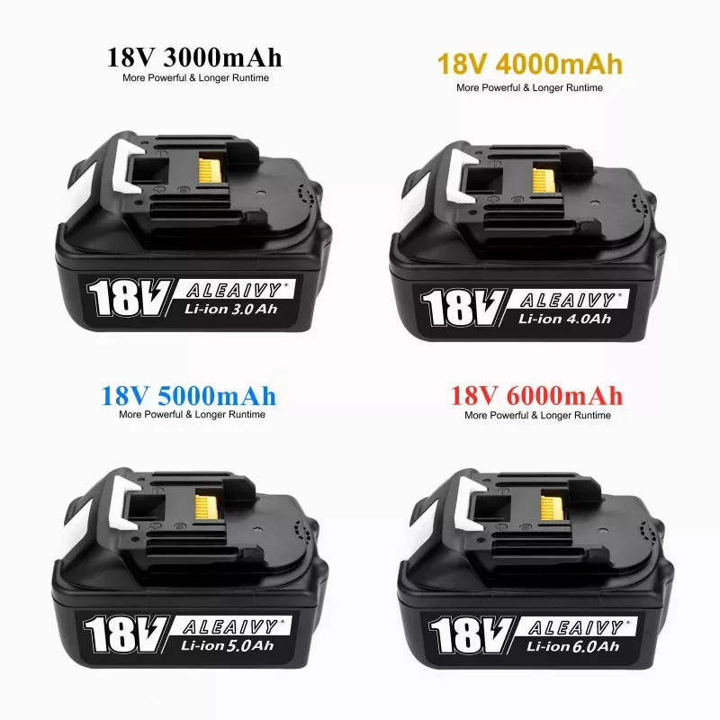 

Original BL1860 Rechargeable Battery 18 V 6.0Ah Lithium ion for Makita 18v Battery BL1840 BL1850 BL1830 BL1860B 3.0Ah 4.0Ah5.0Ah
