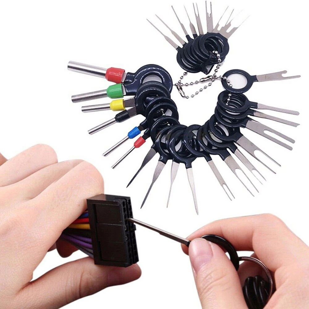 

11/18/26Pcs Car Terminal Removal Repair Tools Electrical Wiring Crimp Connector Pin Extractor Kit Keys Automotive Plug Pullers