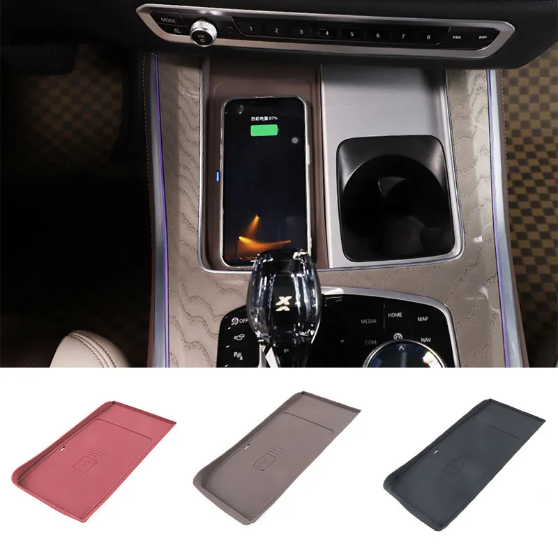 

For BMW X5 G05 2022 Series Silicone Anti-Skid Pad Central Control Phone Wireless Charging Pad Non-Slip Mat Auto Accessories