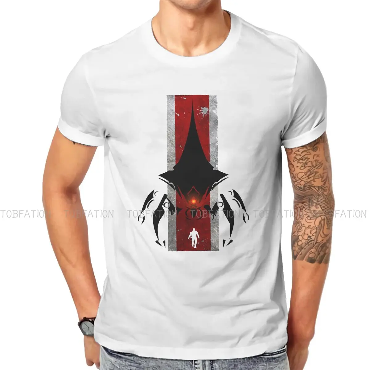 

Футболка с эффектом масс-командира, мужские футболки с графическим рисунком, летняя одежда из полиэстера, футболка с круглым вырезом в стил...