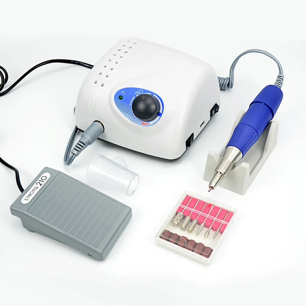 

45000RPM 2019 New Arrival 65W Strong 210 PLUS 105L Brushless Nail Drills Manicure Machine Pedicure Electric File Bits
