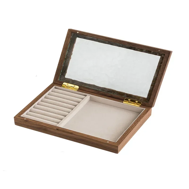 Ретро-шкатулка для хранения ювелирных изделий из массива черного ореха со