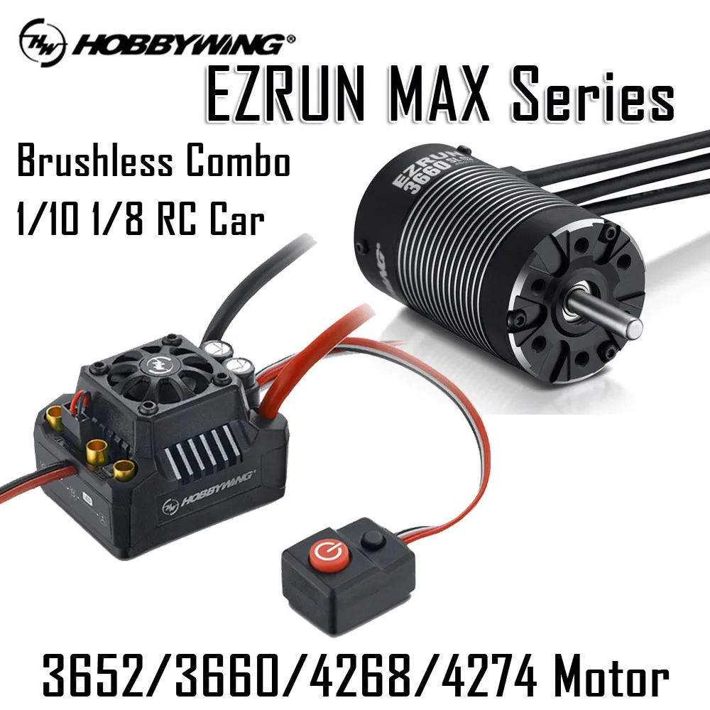 

Бесщеточный двигатель Hobbywing EZRUN 3652 3660 4274 2200KV/4268 2600KV MAX10 MAX8 ESC для 1/8 1/7 1/10 RC Car Monster Truck