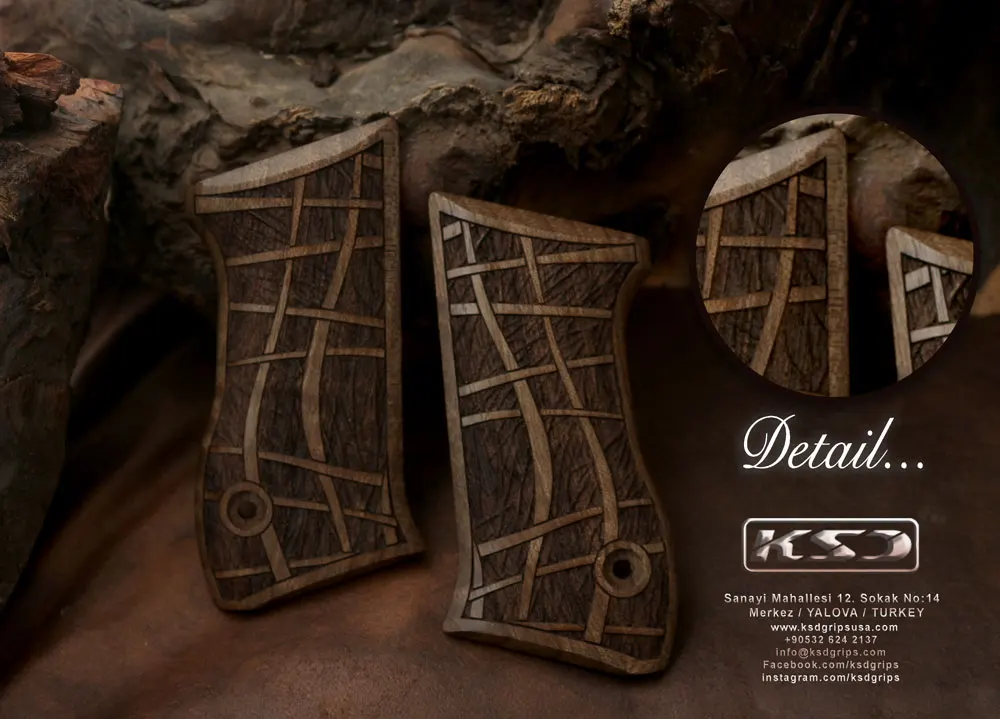 

Ksd Jericho 941 FB Compact Model Compatible Walnut Grip for Replacement