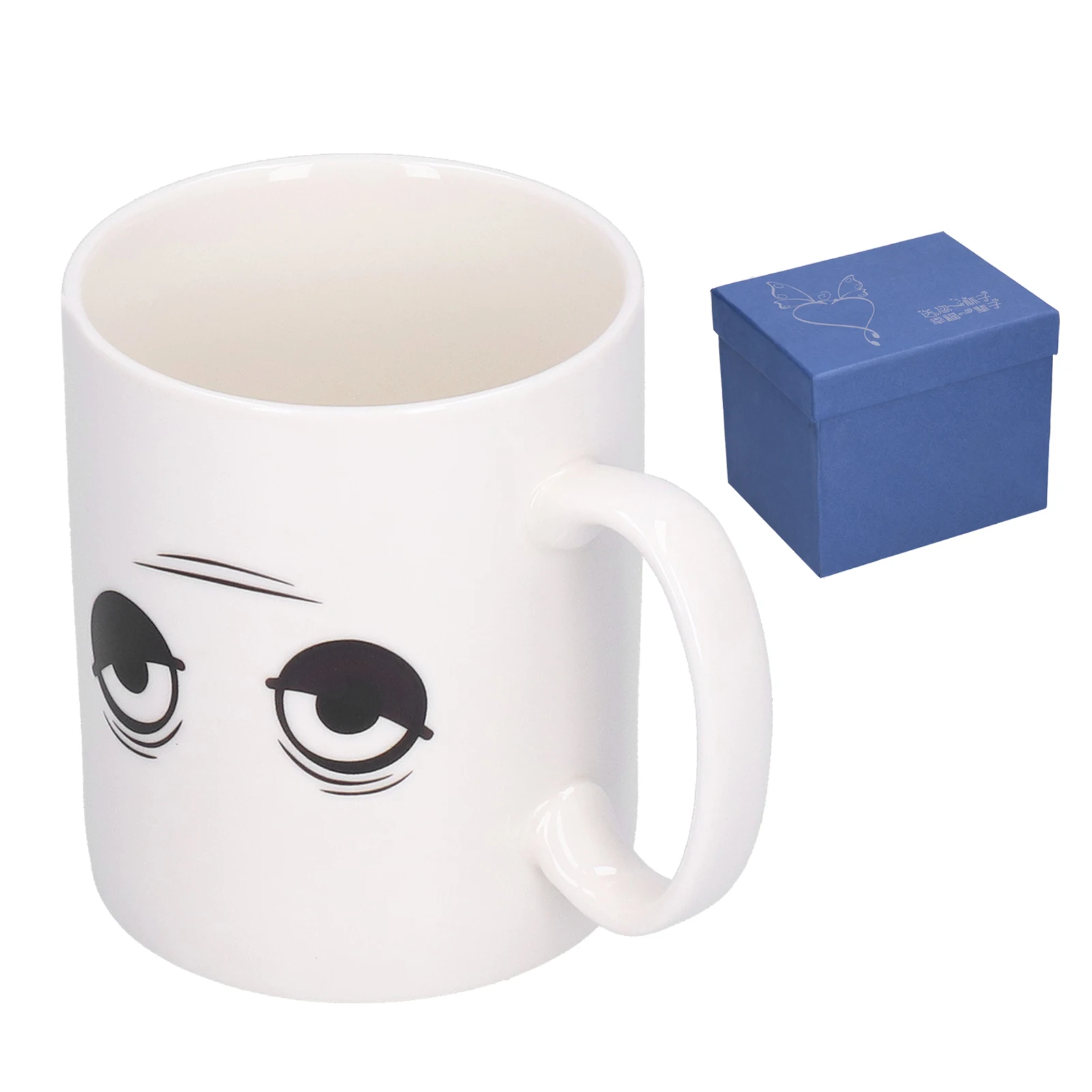 

Big Eye Pattern Color Changing Cup Cute Ceramic Coffee Mug for Home Office Wedding