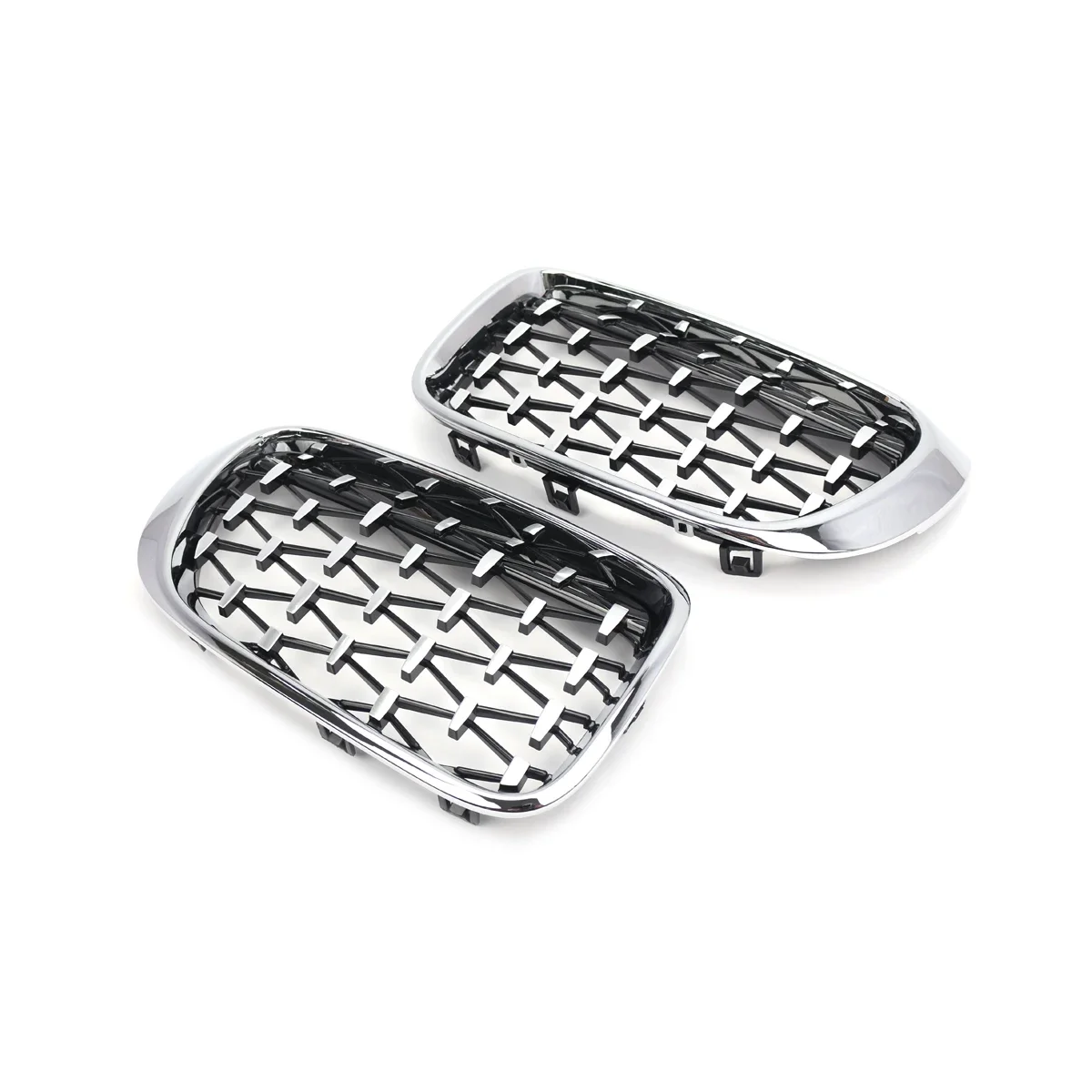 Хромированная Серебряная Бриллиантовая решетка радиатора в стиле метеорита