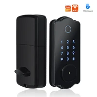 tuya smart home biometric fingerprint door lock wifi app remote control keyless card password electronic lock ael0010