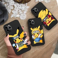 anime pokemon naruto pikachu phone case for iphone 13 12 11 pro mini xs max 8 7 plus x se 2020 xr silicone soft cover