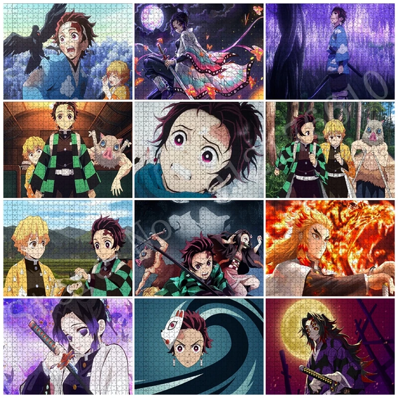 

Demon Slayer Jigsaw Puzzles Geek Game 1000 Pieces Paper Puzzle for Adults Creative Diy Fun Decorative Painting Toy Birthday Gift