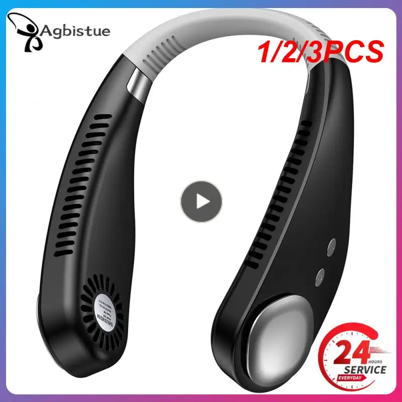 

1/2/3 шт., портативный бесшумный шейный вентилятор