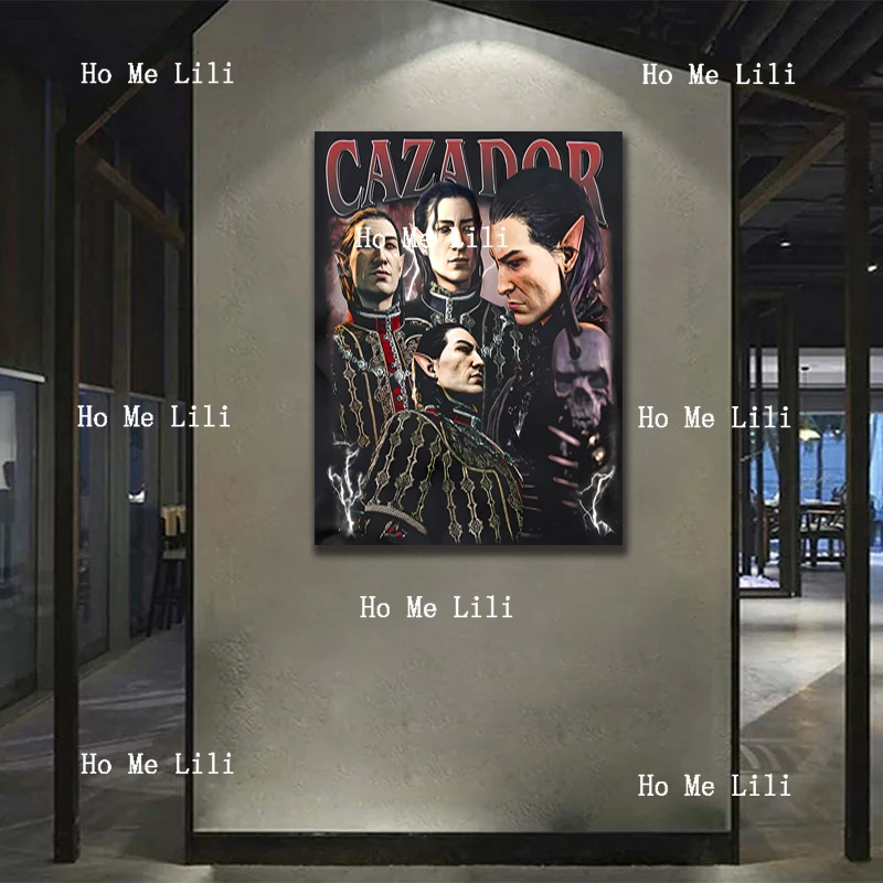 Cazador Baldurs Gate 3 винтажный график холст настенное искусство для декора гостиной