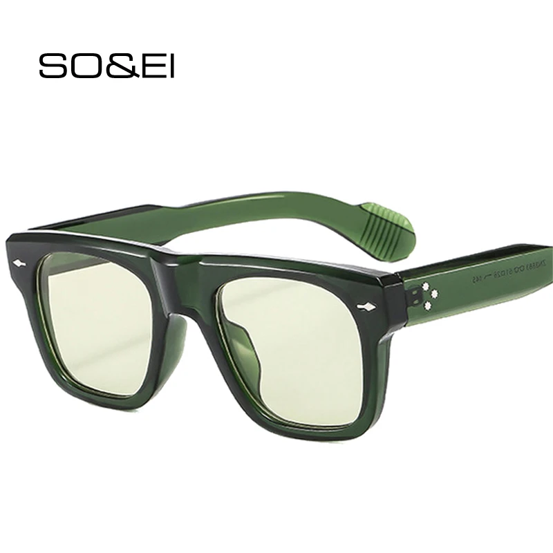 Солнцезащитные очки унисекс с прозрачными линзами UV400 желтые и синие