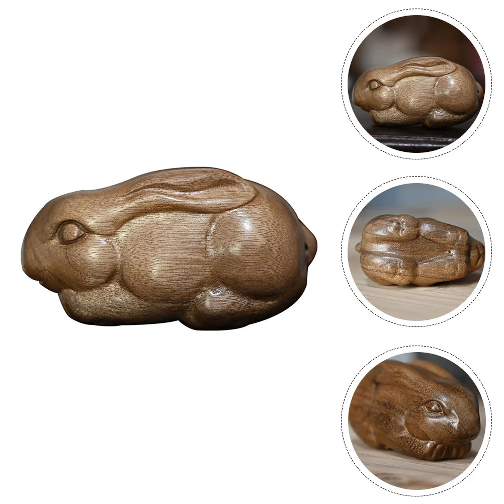 

Деревянное украшение, восхитительный хорошо изготовленный зодиак, животные, украшение, Фигурка кролика, модель кролика, декор для декора
