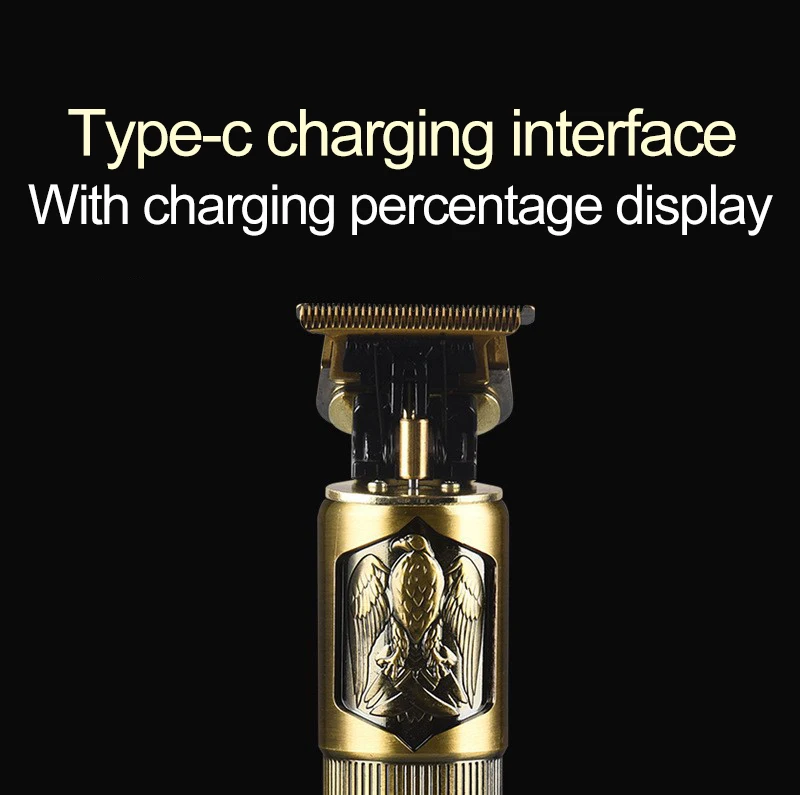 Высококлассная металлическая Мужская электрическая машинка для стрижки волос T9