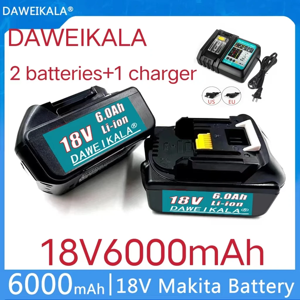 

18V 6000mAh Lithium Ion for Makita Battery Latest Upgraded BL1860 Rechargeable Battery 18v BL1840 BL1850 BL1830 BL1860B LXT40