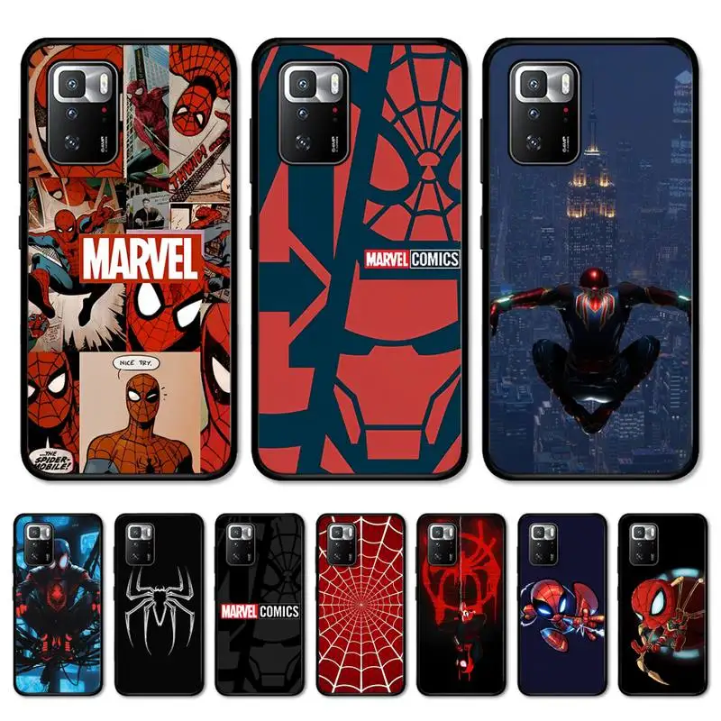 

Marvel Spider Man Phone Case for Redmi 5 6 7 8 9 A 5plus K20 4X S2 GO 6 K30 pro