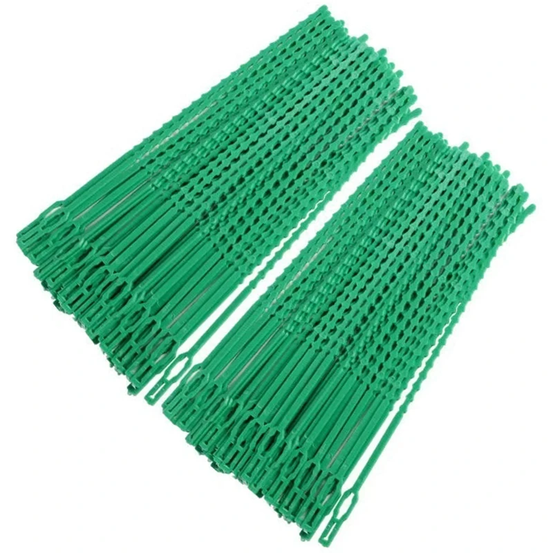 

50Pcs Garden Flexible Twist Tie Reusable Zip Ties for Supporting The Plant Adjustable Fish-bone Shape Multi-function