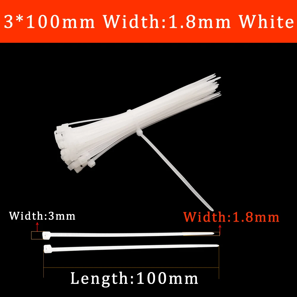 

50/100 шт., пластиковые нейлоновые стяжки для кабелей