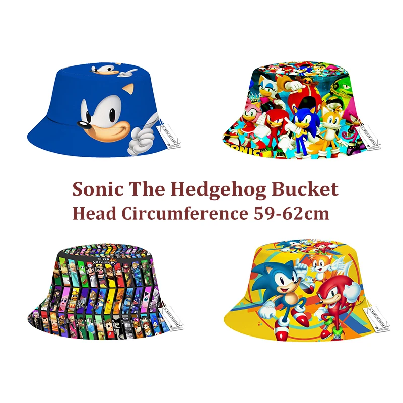 

Sonic The Hedgehog Bucket Hat for Men Women Unisex Fisherman Hat Foldable Hats Summer Sun Hiking Outdoor Beach Travel Caps