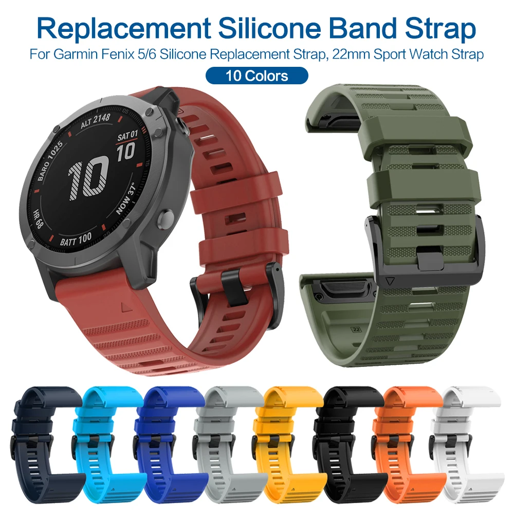 

Силиконовый ремешок для смарт-часов Garmin Fenix 6X 5X 3 D2