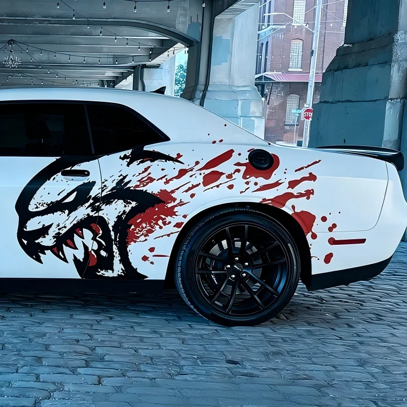 Фото 2 шт. виниловых наклеек для автомобиля Dodge Challenger, для кастомизации кузова, спортивные и модные наклейки №1