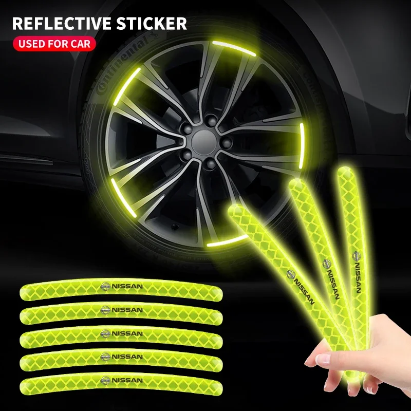 Светящаяся наклейка на ступицу колеса автомобиля светоотражающие полосы обод