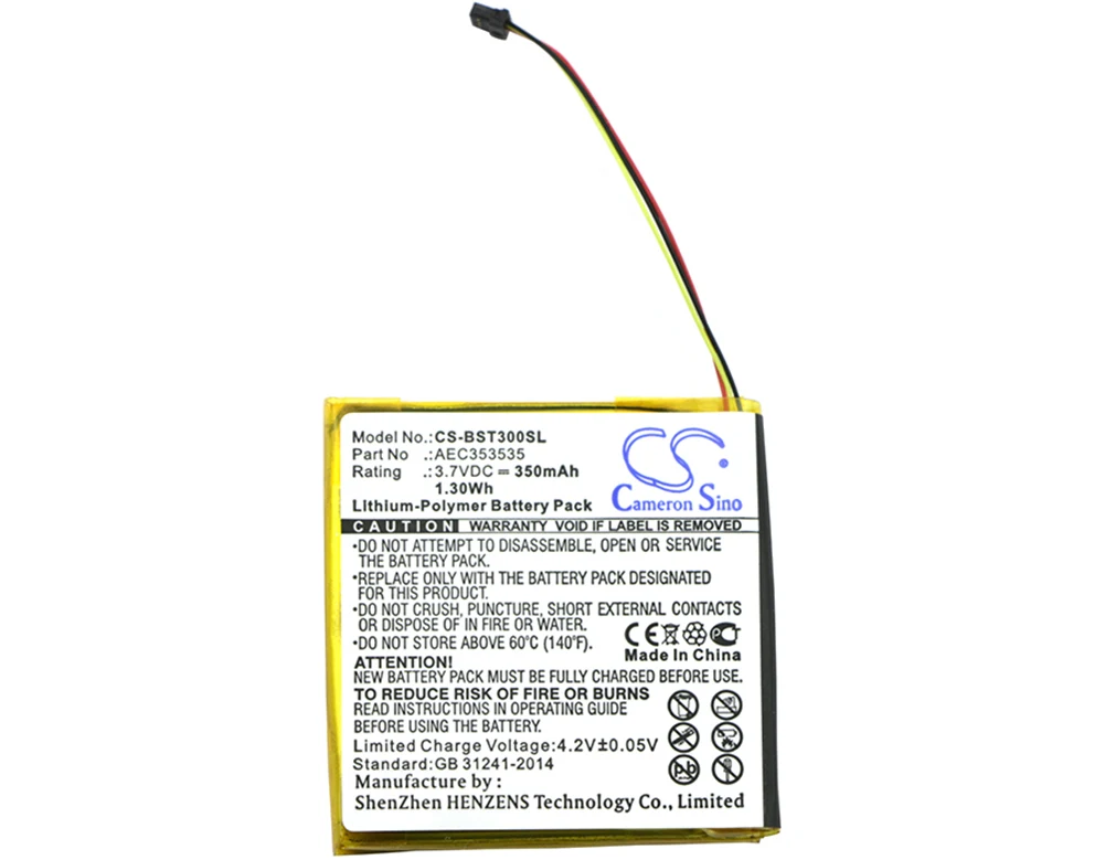 

Cameron Sino 350mA Battery for Beats Solo 2.0,Solo 3.0 AEC353535