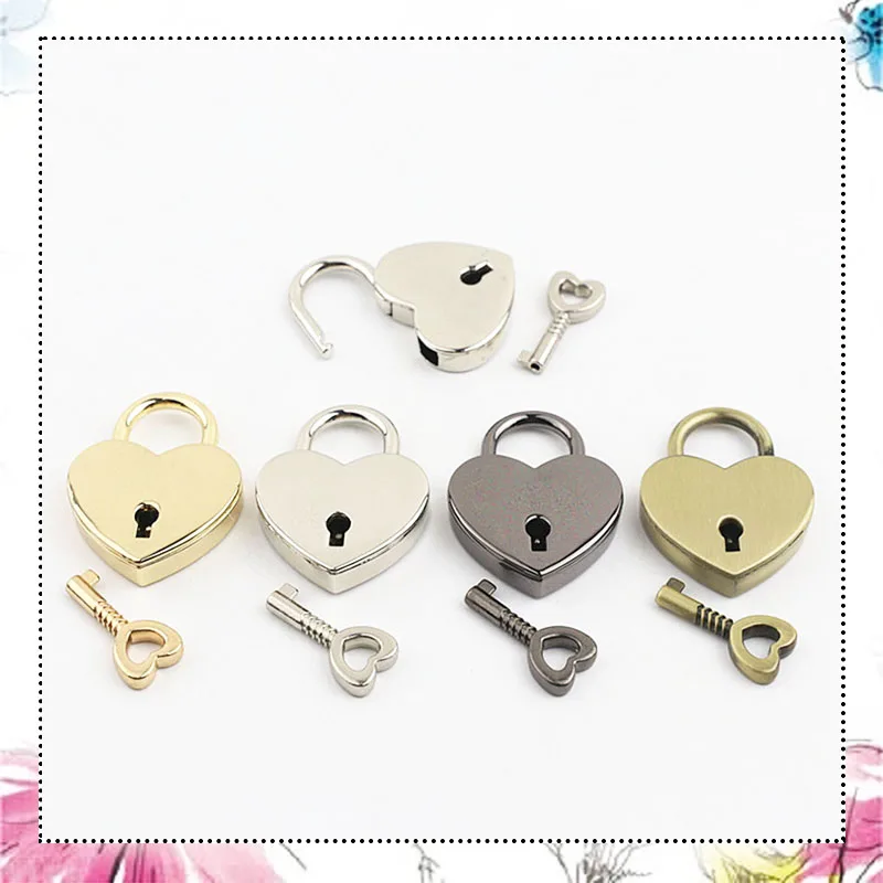 10 шт. 30x39 мм замок в форме сердца с пружинной застежкой, замок для шкафчика, Декор, навесной замок «сделай сам», для шкафа, ювелирных изделий, с пружинной застежкой