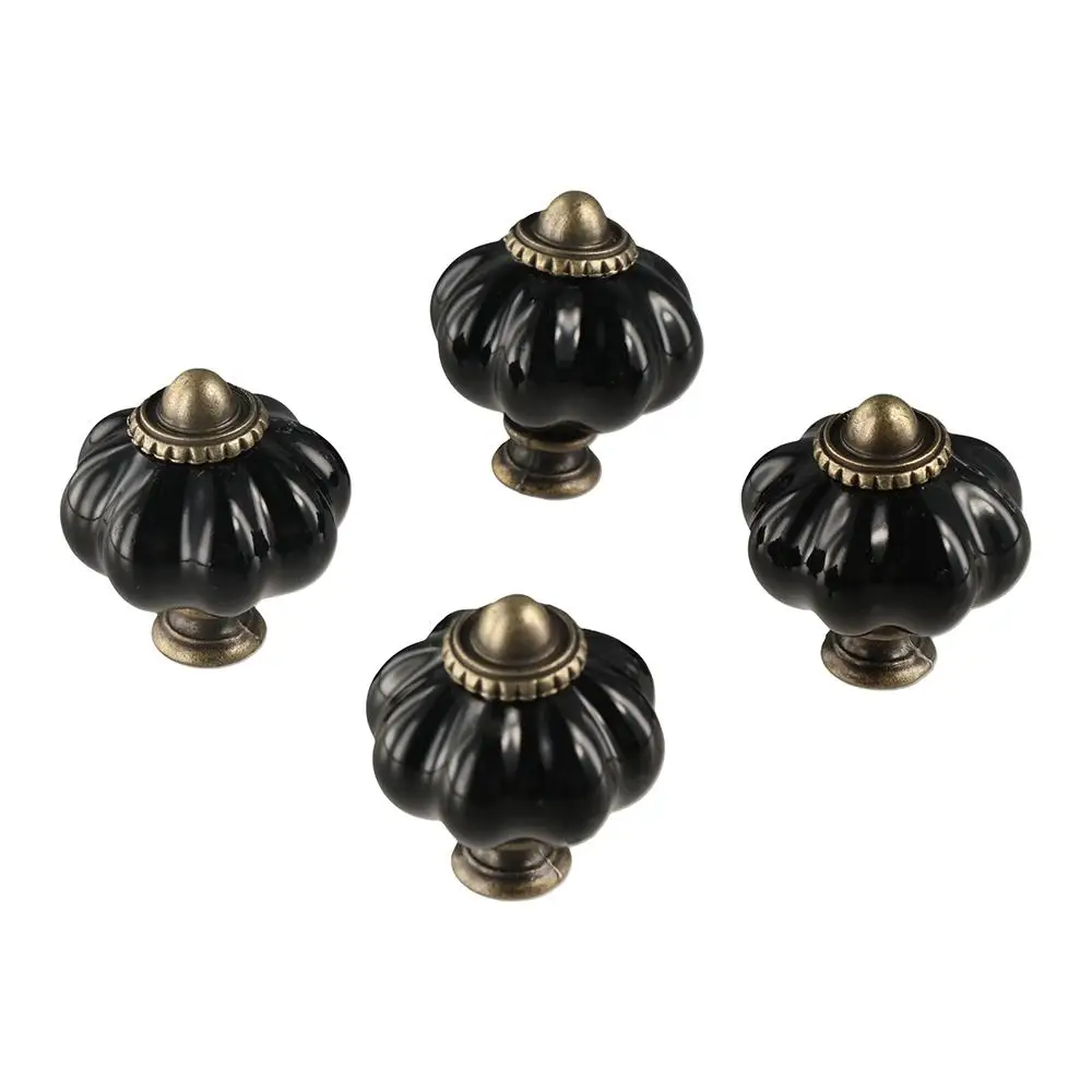 Простая керамическая ручка в виде тыквы с одним отверстием винтажные дверные