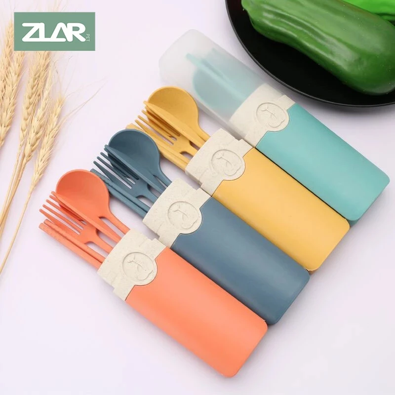 

Портативный многоразовый набор столовых приборов в виде ложки и вилки