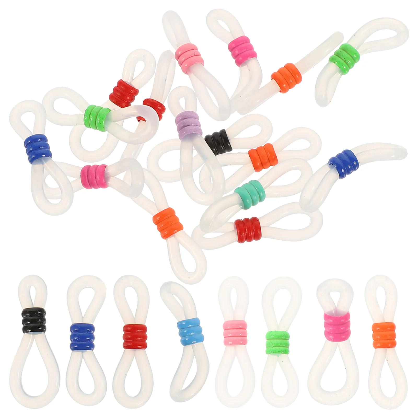 

60 Pcs Glasses Holder Loop Ends Connector Sunglasses Chain Retainer Connectors Eyeglass Strap