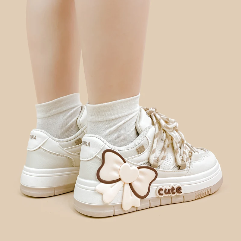 Женские повседневные кроссовки Amy and Michael милые белые для девушек и студентов