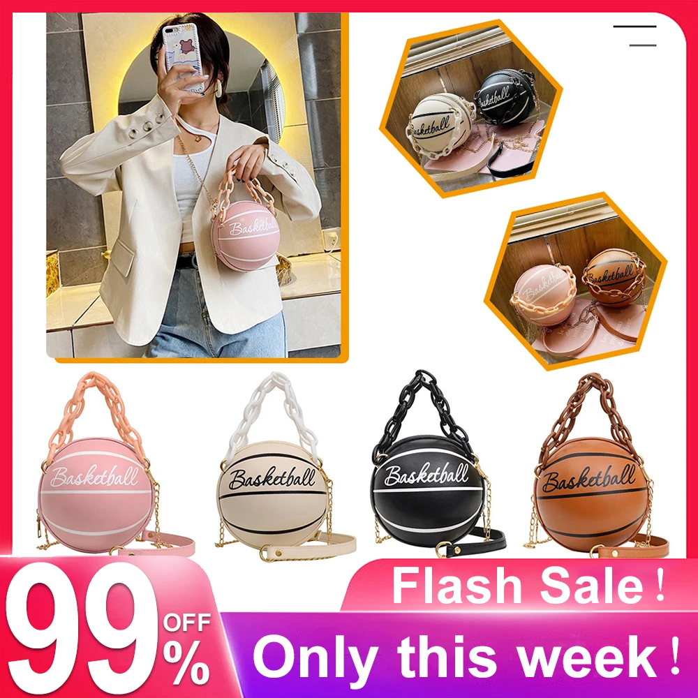 

Women's Bag Basketball Football Shoulder Bags for Women Chain Casual Zipper Totes Purse PU Leather Messenger Crossbody Handbags