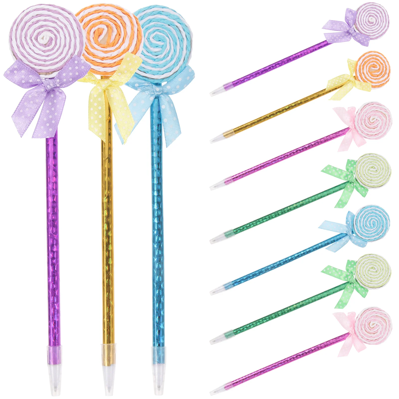 

10pcs Ballpoint Pens Lollipop Writing Pens Novelty Writing Pens Kids Toys for Student Office Kids Creative Gifts ( )