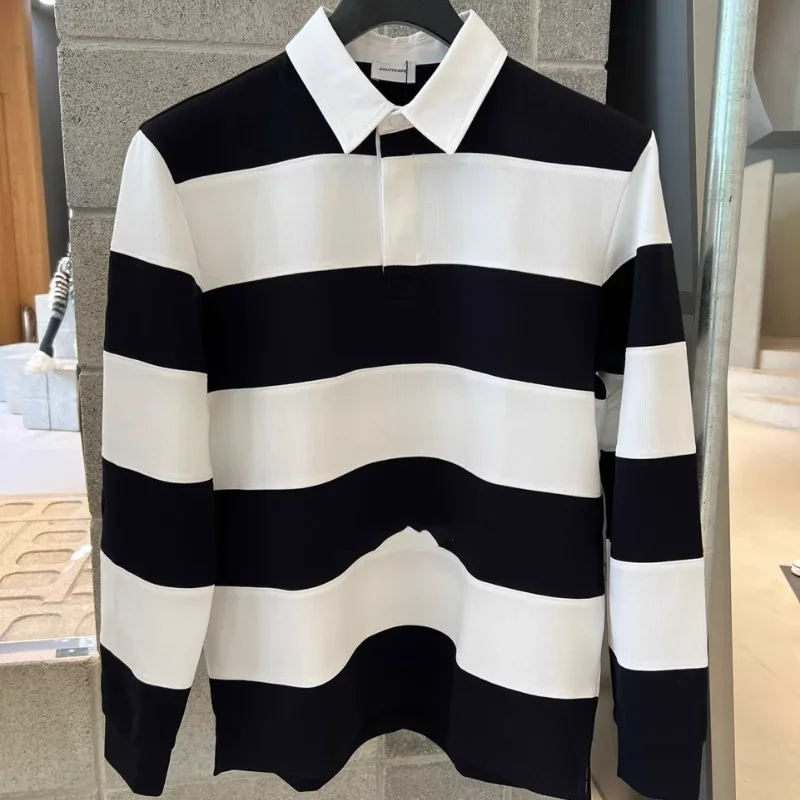 

Мужская футболка с длинным рукавом и воротником-поло