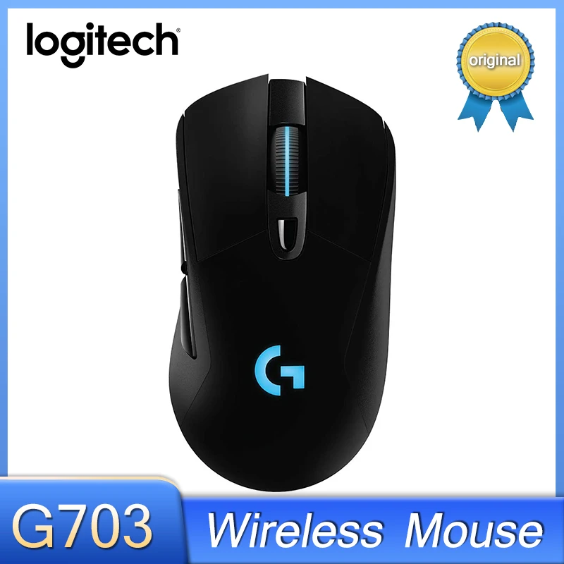 

Игровая мышь Logitech G703 Lightspeed, Беспроводная игровая мышь 25k с датчиком Lightsync Rgb, легкая мышь для компьютера, для любителей компьютерных игр